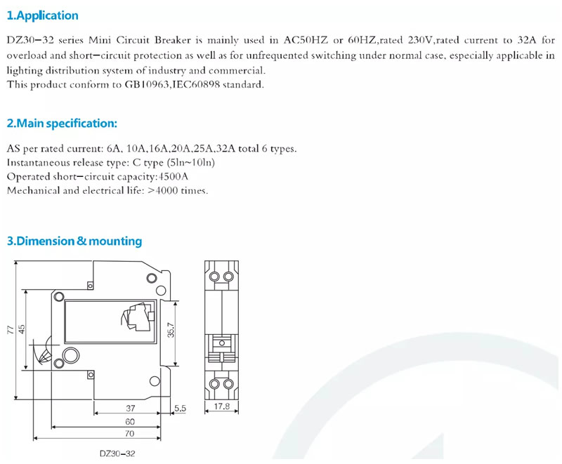 DZ30-32(DPN)Mini Circuit Breaker
