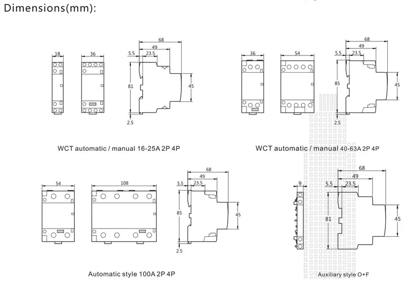 Dimensions(mm):